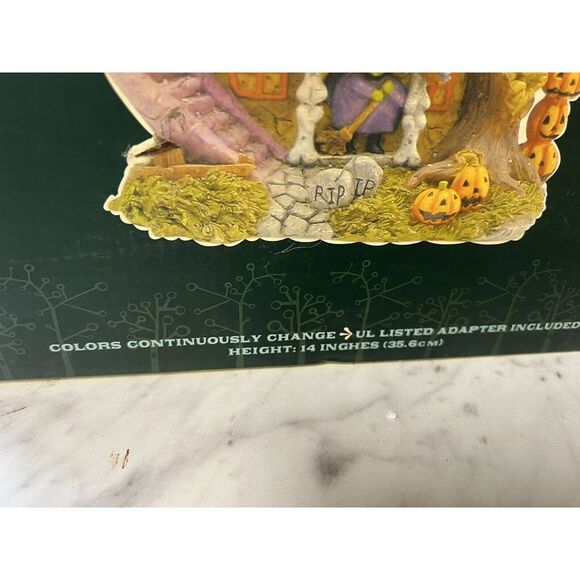 Fiber Optic‎ Lighted Haunted House Rotating Ghost 2005 Halloween Witch Pumpkins - Picture 8 of 8